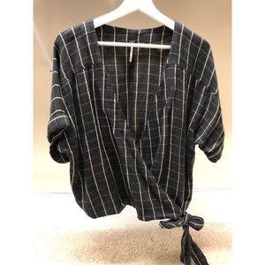 Free People Plaid Top